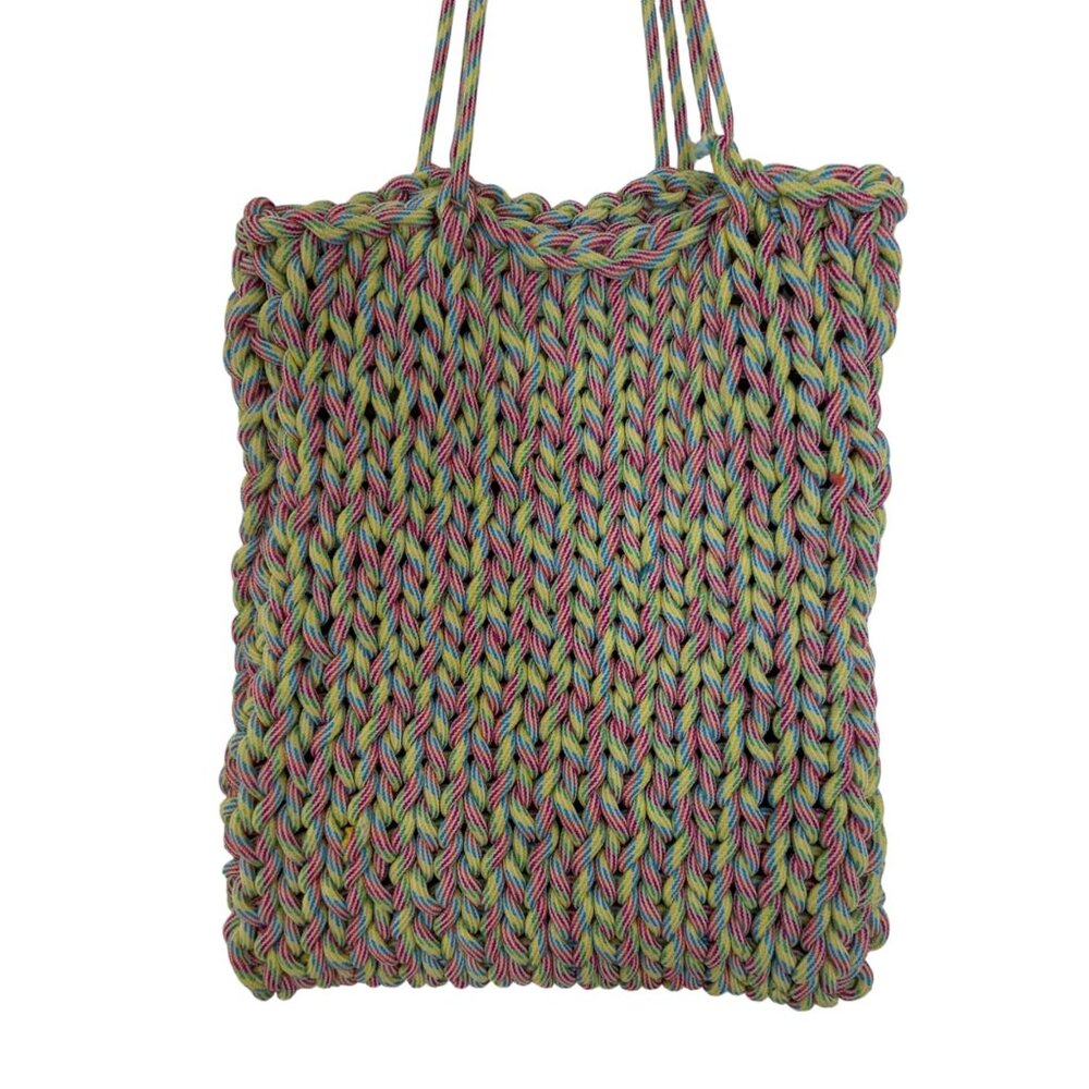 Urban Outfitters UO Zoya Rope Tote Bag Purse Blush Crochet - Picture 7 of 12